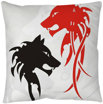 Tribal Wolf Head Tattoo On The Gray - Tattoo (400x400), Png Download