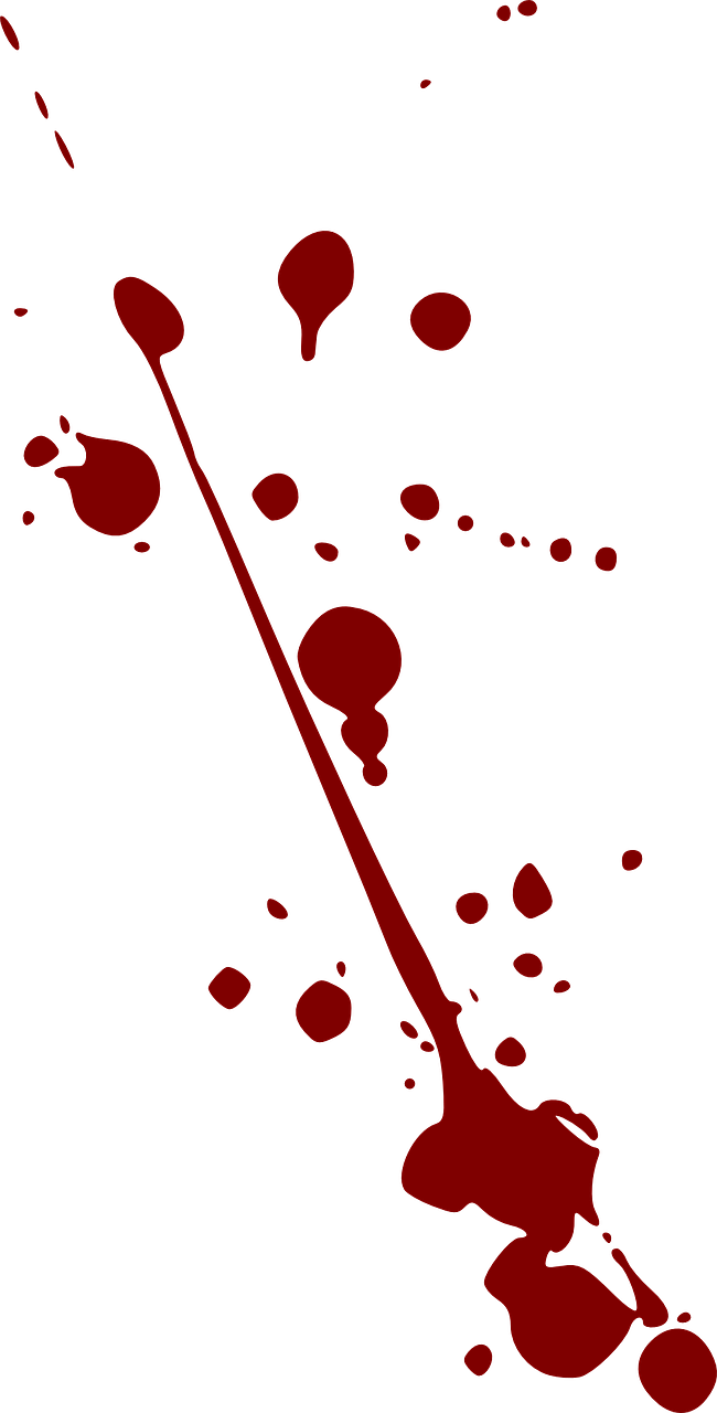 Blood Splatter Clipart (500x984), Png Download