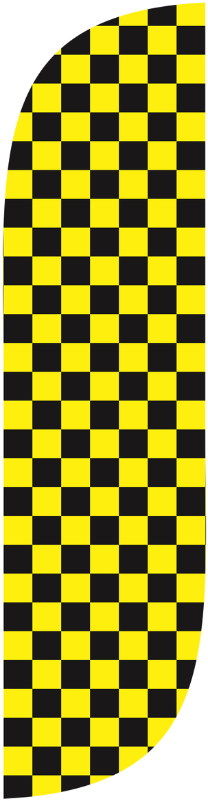 5ft Color Feather Flag Black & Yellow Checkered - Speed Demon Checkered Skateboard (500x500), Png Download