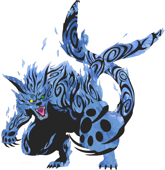 Two Tailed Monster Cat By Harm Colossal - Two Tail Monster (709x728), Png Download