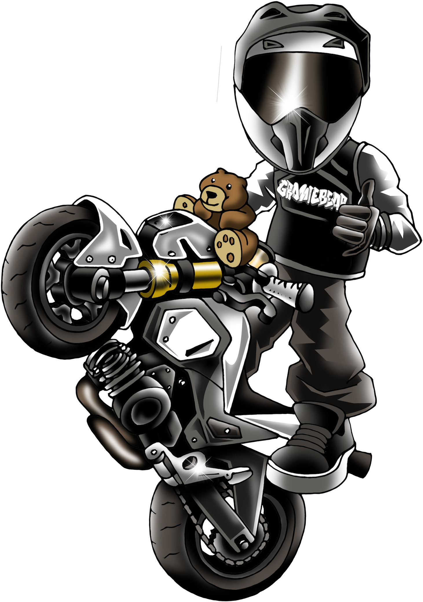 Image Of Gromie Bear Sticker Logo - Gromie Bear Logo (1800x2171), Png Download