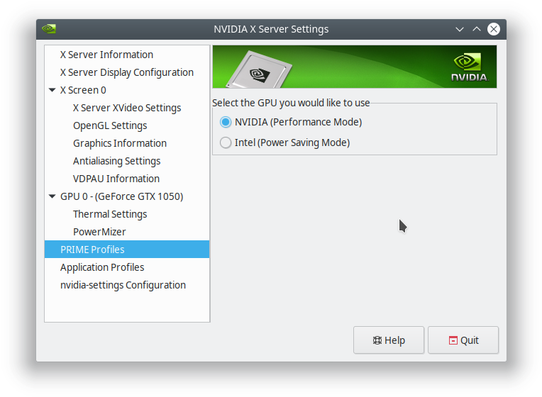 Shows Under 'prime Profiles' That The Nvidia Gpu Is - Nvidia (785x581), Png Download