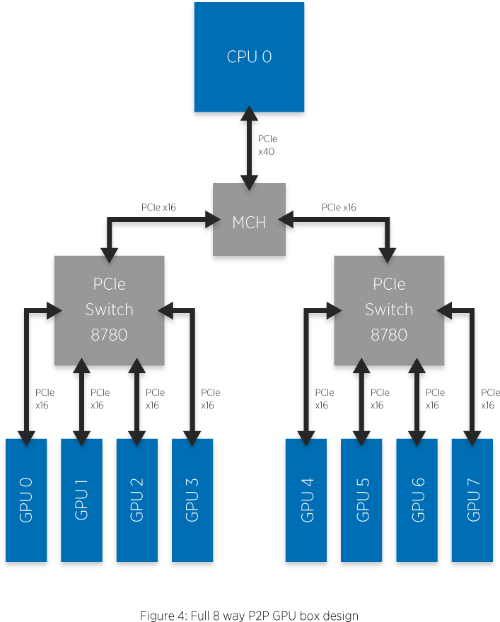 8x Nvidia Tesla Gpu Server With P2p Support - Diagram (798x953), Png Download