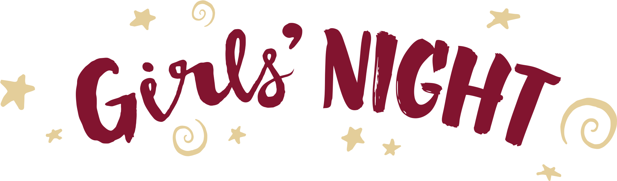 See More Class Types Girls Night Ideas - Girls Night Out Red (2000x616), Png Download