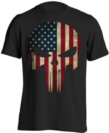 Punishment American Flag T-shirt - Retro Usa Flag Wallet Style Stand Leather 4.7" Iphone (416x480), Png Download
