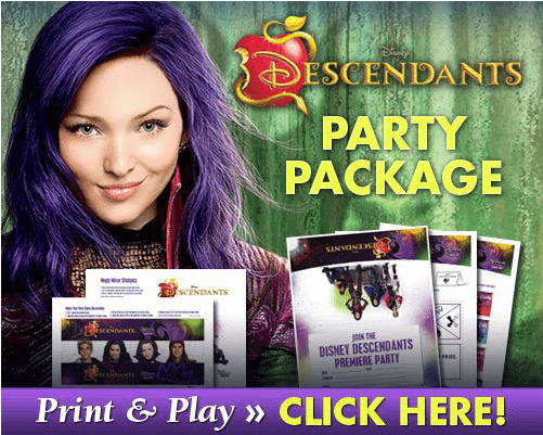 Descendants Party Invites (720x400), Png Download