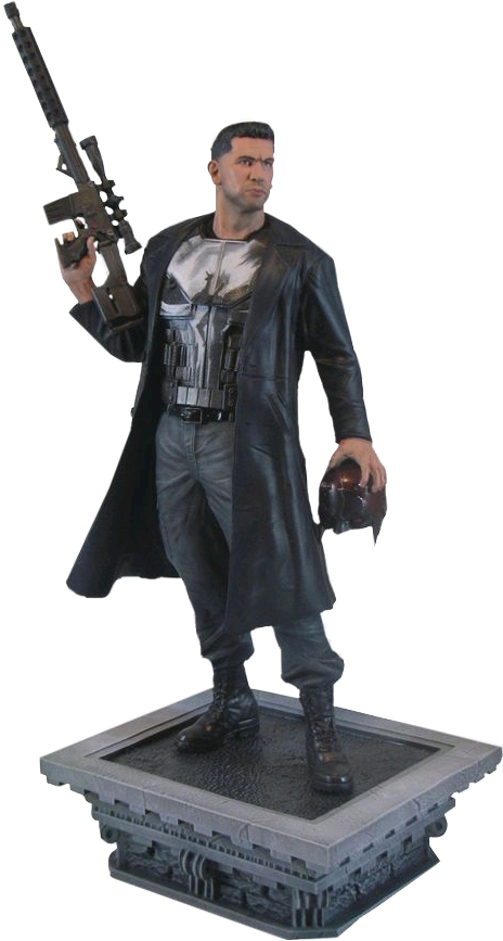 The Punisher 1/6th Scale Hot Toys Action Figure - Marvel Gallery Netflix Punisher Pvc Figure (464x867), Png Download