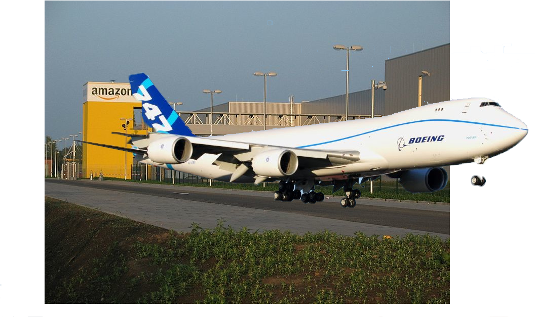 Amazon Air Freight - Boeing 747 8 (1280x720), Png Download