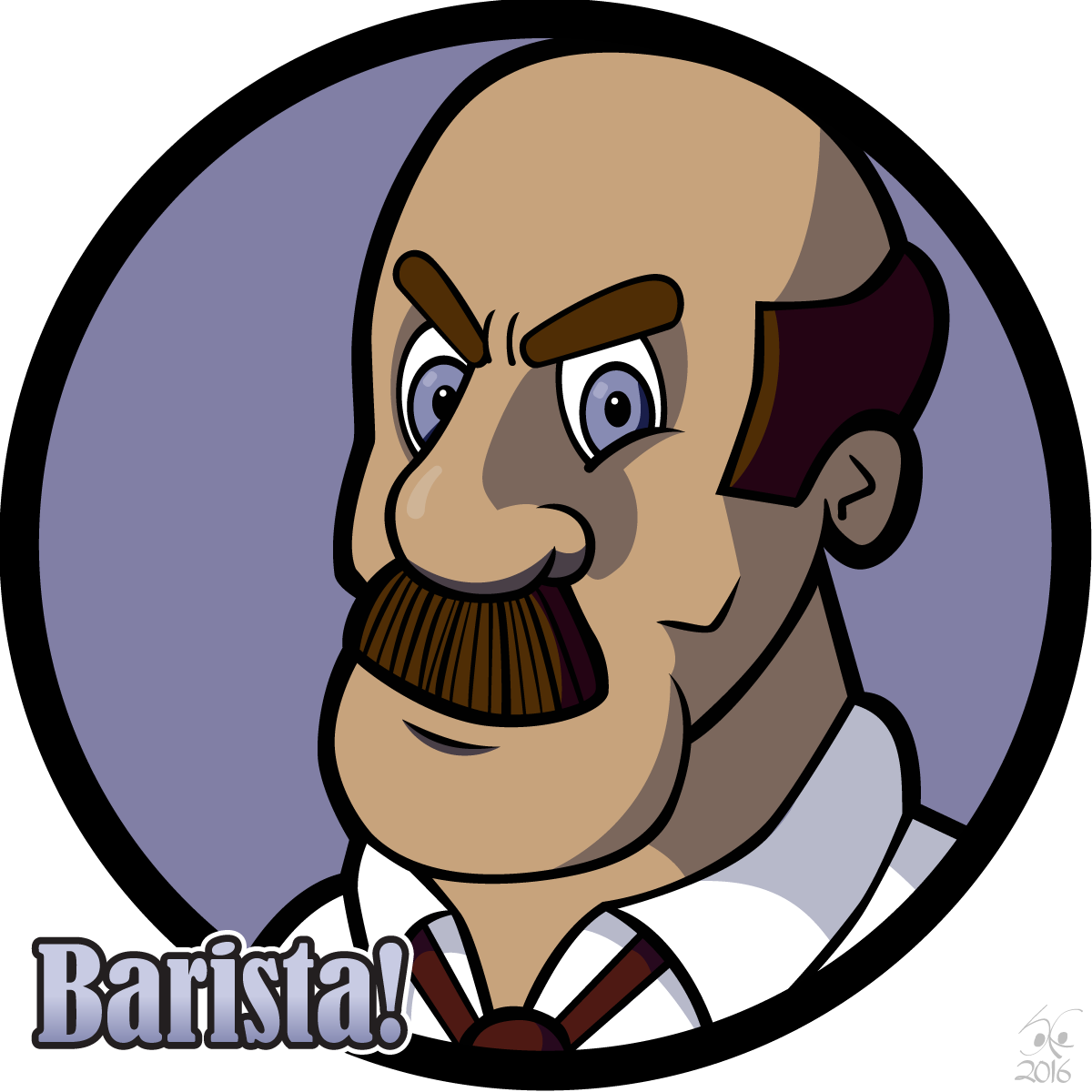 Published 14th January 2016 At 1200 × 1200 In Barista - Cartoon (1200x1200), Png Download