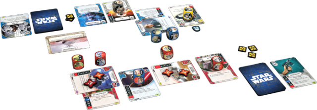 A Game In Action - Star Wars Destiny Starter (640x223), Png Download