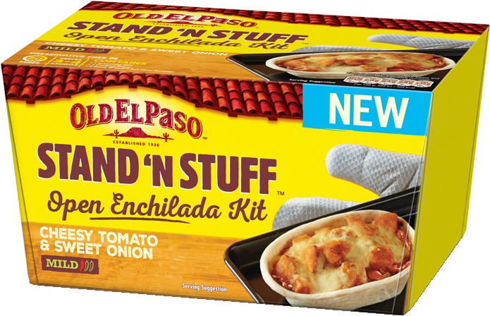 Stand 'n Stuff™ Open Enchilada Kit - Old El Paso Extra Mild Stand N Stuff Mini Soft Taco (800x450), Png Download