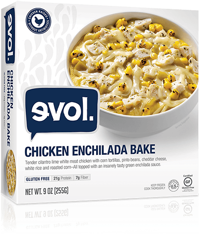 Evol Package Hero Meal Classics Chicken Enchilada Bake - Evol Chicken Enchiladas (421x482), Png Download