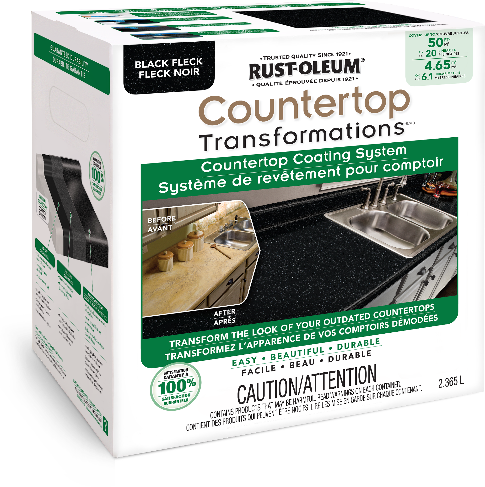 Trans Counterfleck Black Kit - Rust-oleum Interior Paint 28385 Countertop Transformations (2160x2160), Png Download