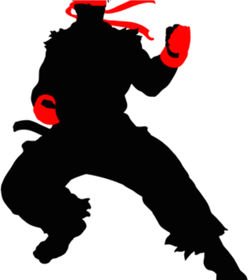Street Fighter Character Silhouette (1600x900), Png Download