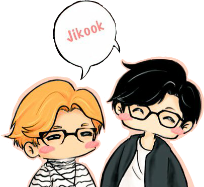 Png Cute Chibi Bts Jikook Jimin Jungkook Freetouse - Jikook One Shot Wattpad (406x372), Png Download