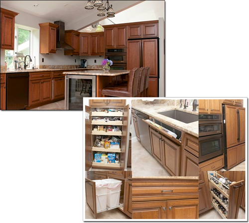 Custom Kitchen Cabinet Remodeling, Refacing, And Custom - Kitchen Cabinet (500x448), Png Download