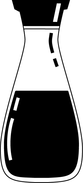 Soy Sauce Clipart Makati - Soy Sauce Black And White (288x633), Png Download
