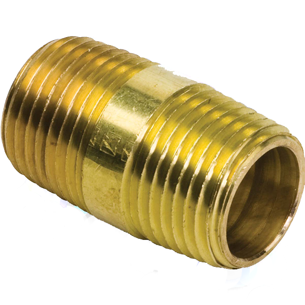 3/4″ Brass Nipple Ih-ba122b12 - Brass (600x600), Png Download
