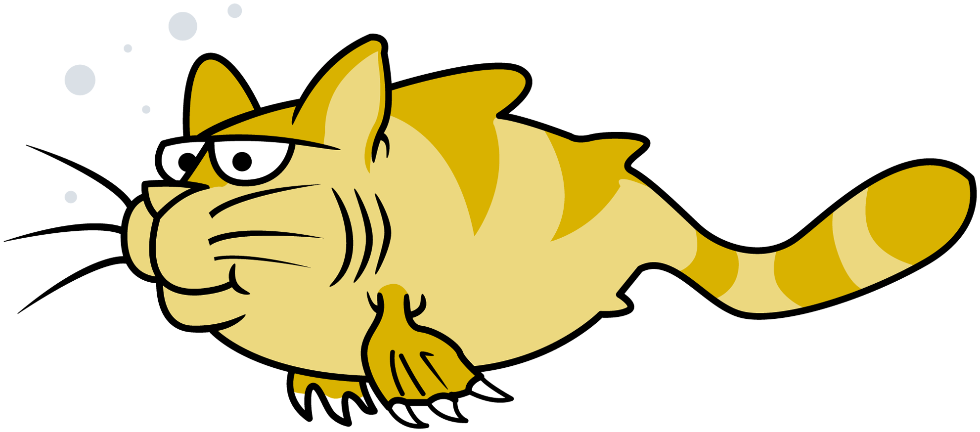 Cartoons - Cat Fish Cartoon (2000x2000), Png Download