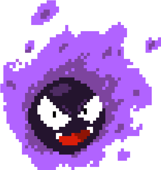 Gastly - Gastly Pixel Art (690x630), Png Download