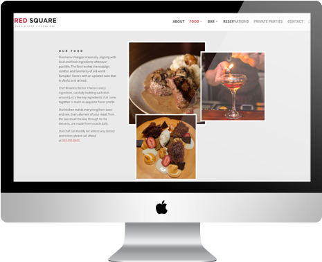 Red Square European Bistro - Website (524x452), Png Download