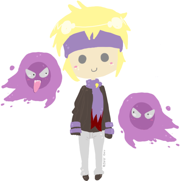 Haunter Drawing Chibi Pink - Morty Pokemon Chibi (636x617), Png Download
