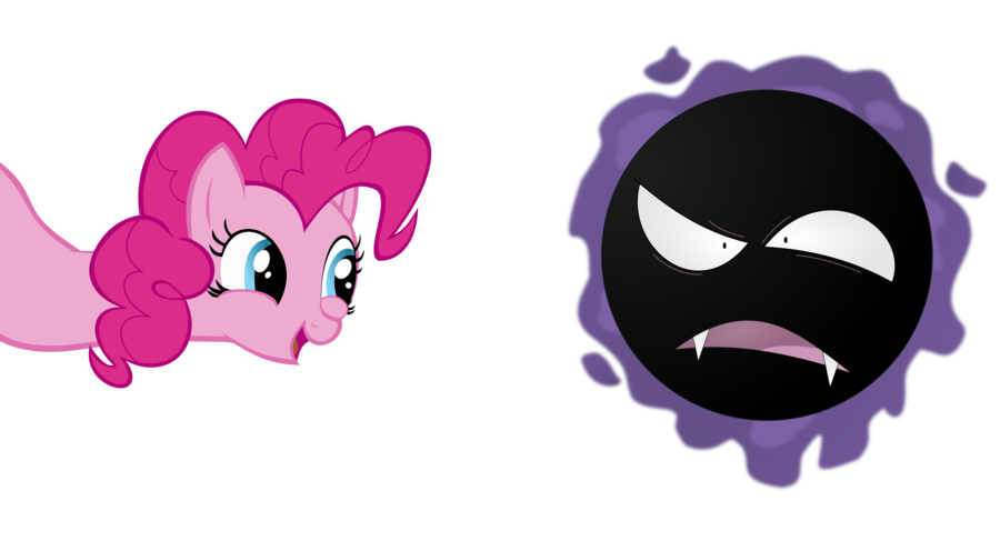 Surprisinglynimble, Crossover, Gastly, Pinkie Pie, - Cartoon (900x496), Png Download