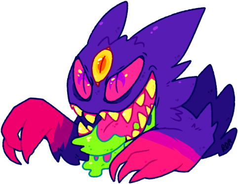Gengar Mega Evolution Tumblr - Gastly (500x380), Png Download