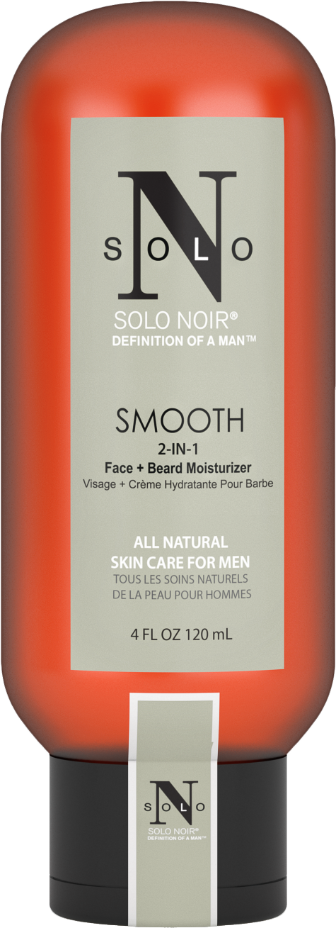 Smooth 2 In 1 Face Beard Moisturizer Soften And Moisturize - Solo Noir (1000x1500), Png Download