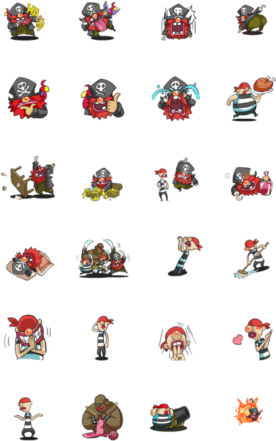 Pirate Red Beard Animate (420x673), Png Download