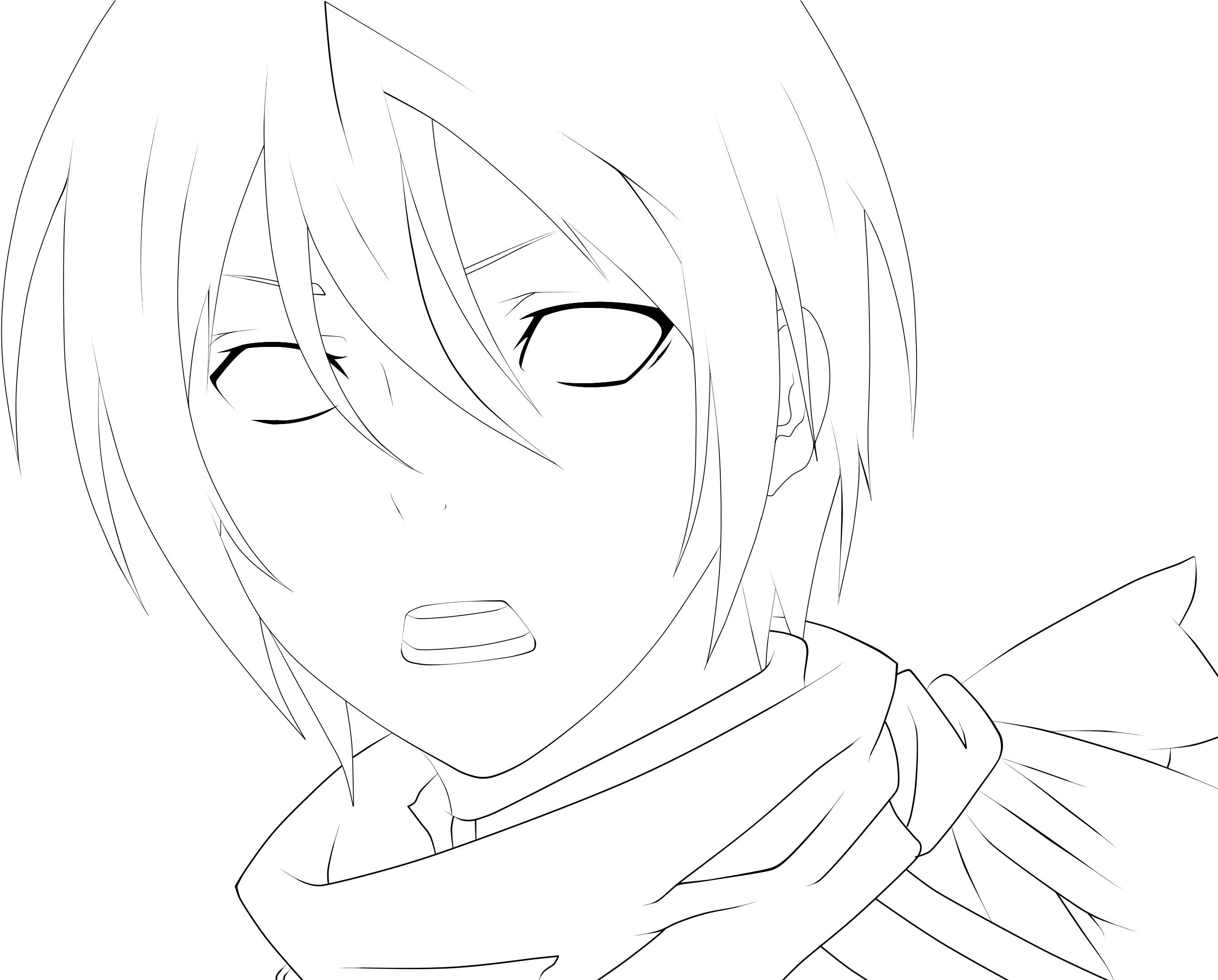 Yato Lineart By Baloohgn - Line Art (3840x2160), Png Download