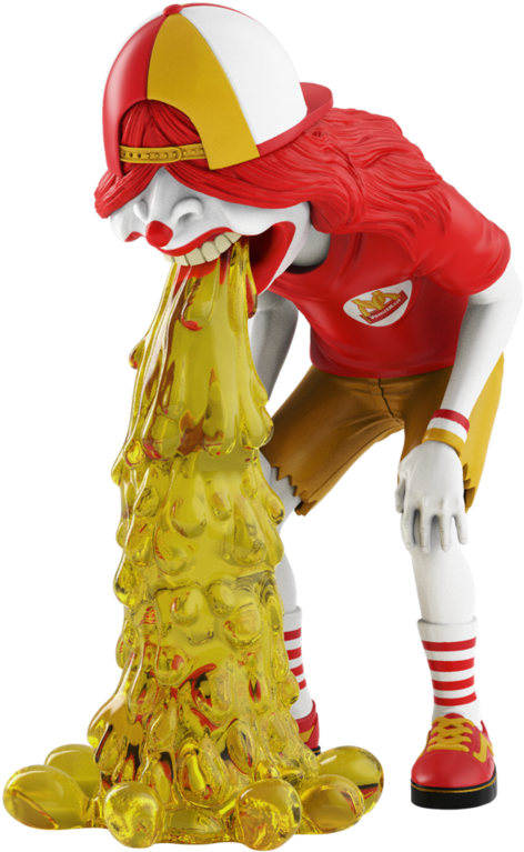 Vomit Kid Fastfoodred Edition By Okeh X Mighty Jaxx - Okeh Vomit Kid (800x800), Png Download