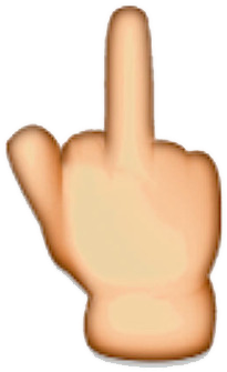 Emoji 🖕 (500x413), Png Download