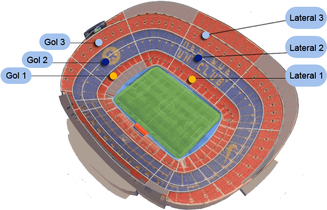 Where To Buy Fc Barcelona Tickets - Camp Nou Trybuna Gol 1 (722x476), Png Download