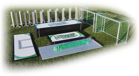 Breakdown Streetstadia Portable Football Pitch - Football (570x314), Png Download