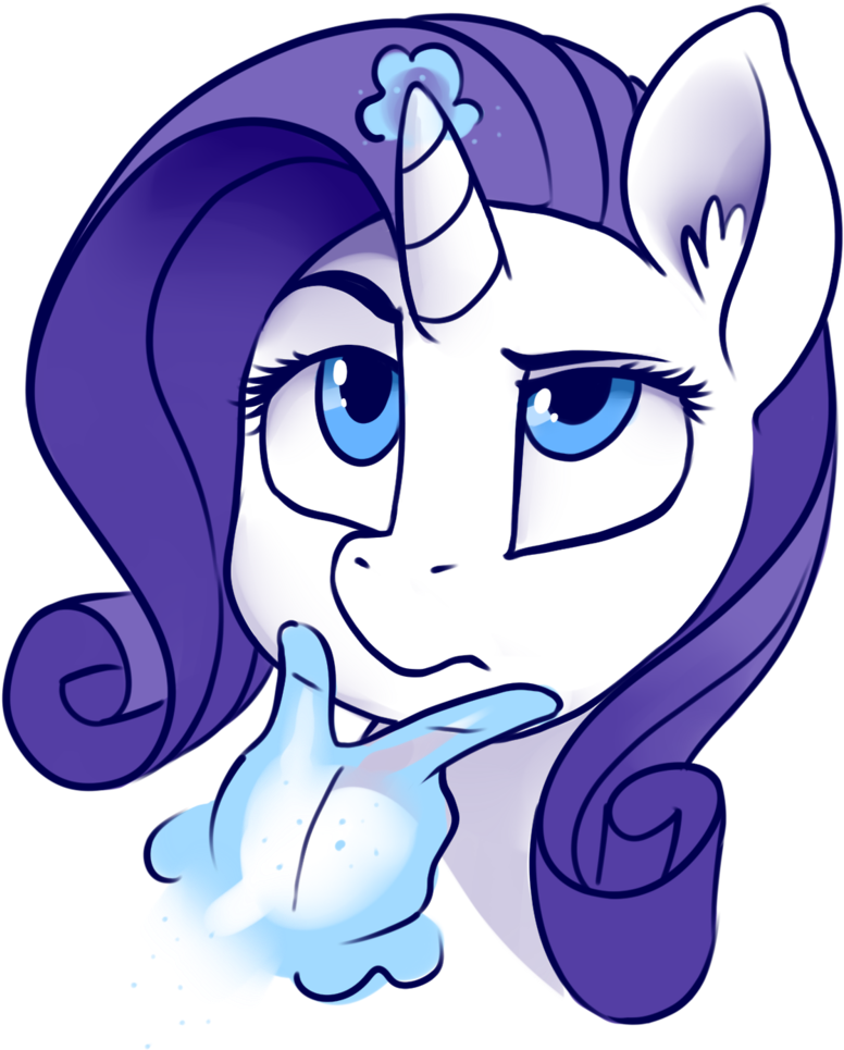 Dimfann, Bust, Contemplating, Ear Fluff, Emoji, Female, - Thinking Emoji Pony (889x1024), Png Download
