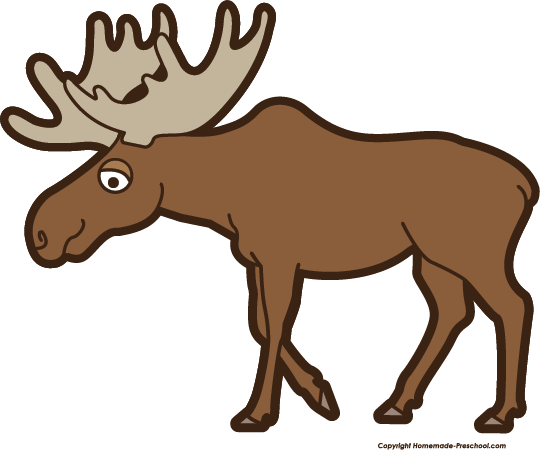 Collection Of Free Christmas Moose Clipart High Quality - Moose Clip Art Free (540x450), Png Download