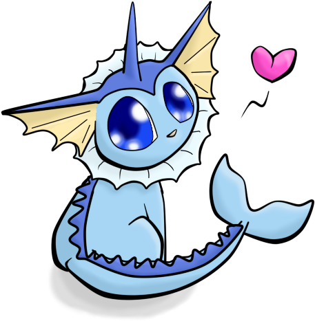 Vaporeon Chibi By Spiritofhearts-d5qm4sr - Vaporeon Chibi Gif (532x572), Png Download