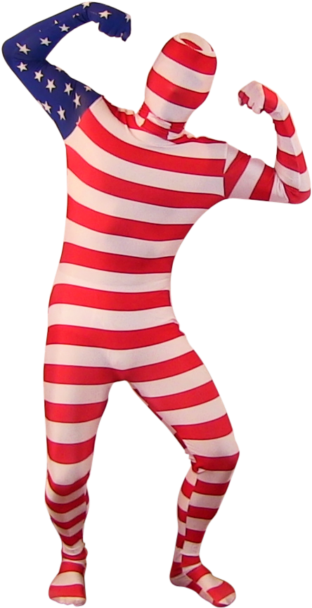 Politically Incorrect » Thread - American Flag Spandex Body Suit (501x921), Png Download
