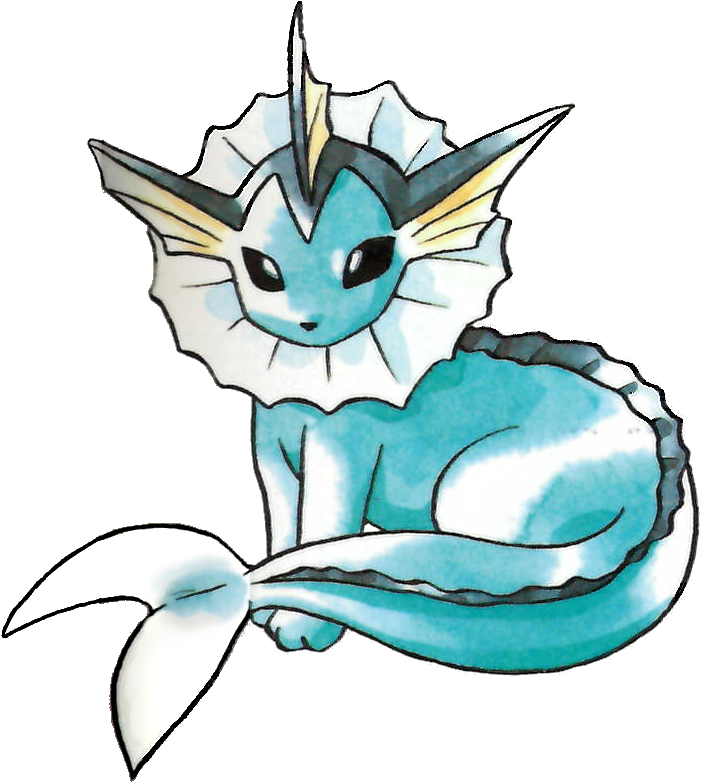 134vaporeon Rg - Vaporeon Artwork (708x784), Png Download