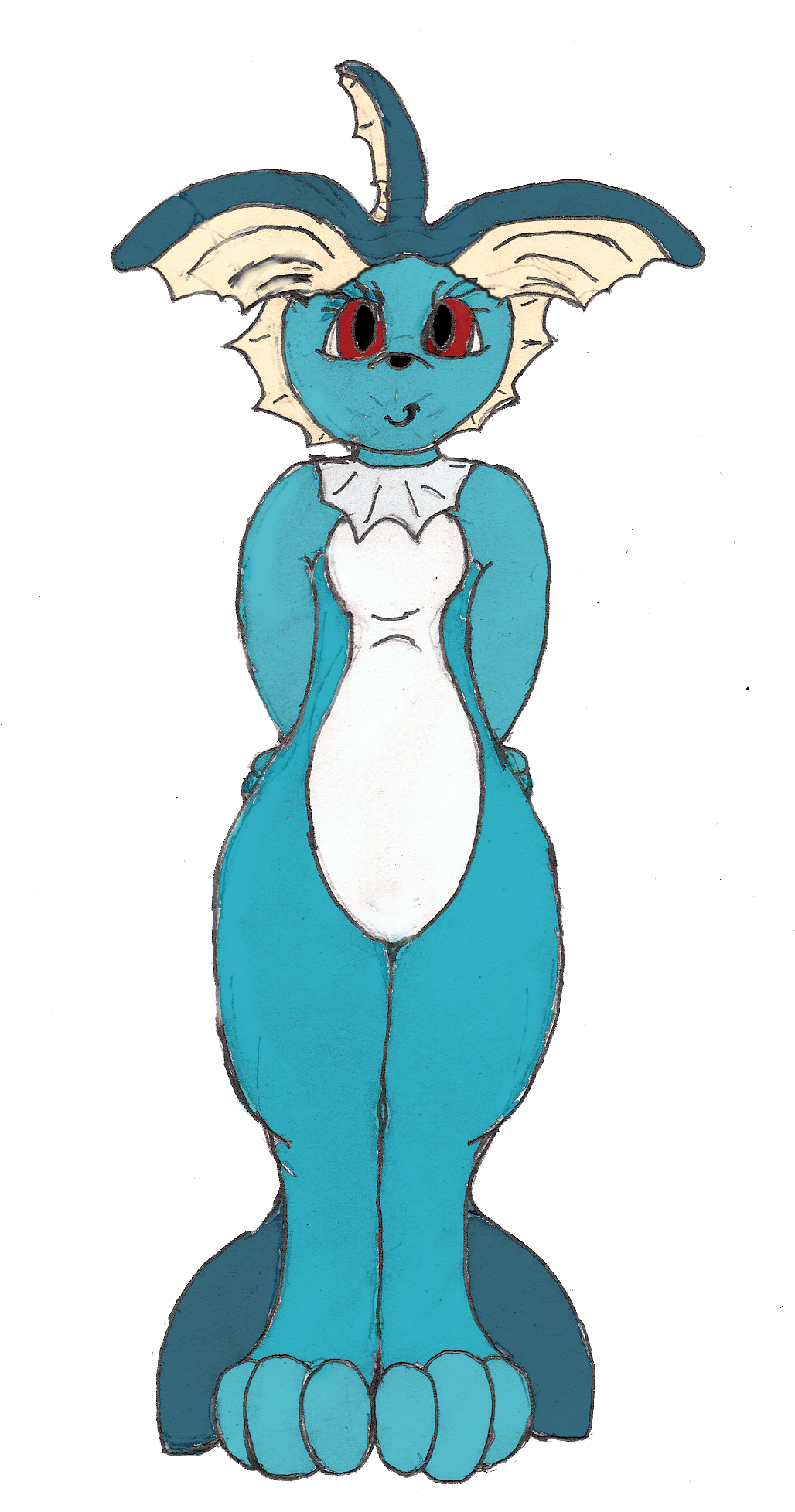 Anthro Vaporeon - September 29 (1034x1982), Png Download