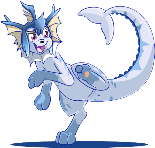 My Vaporeon Pokesona - Art (500x478), Png Download