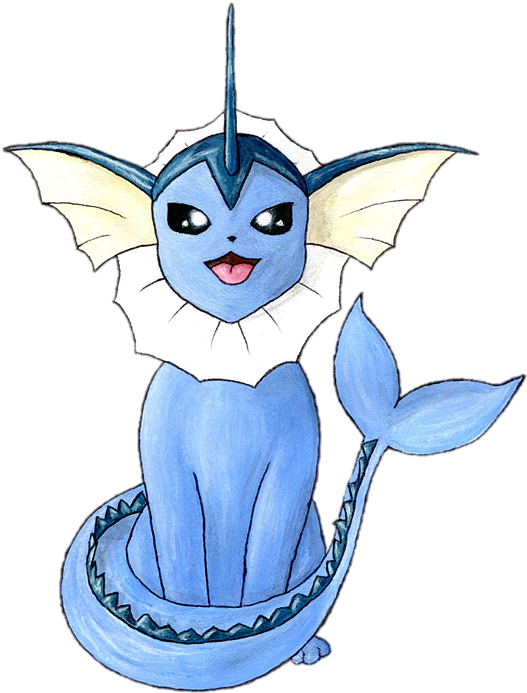 Bleed Area May Not Be Visible - Vaporeon (554x700), Png Download