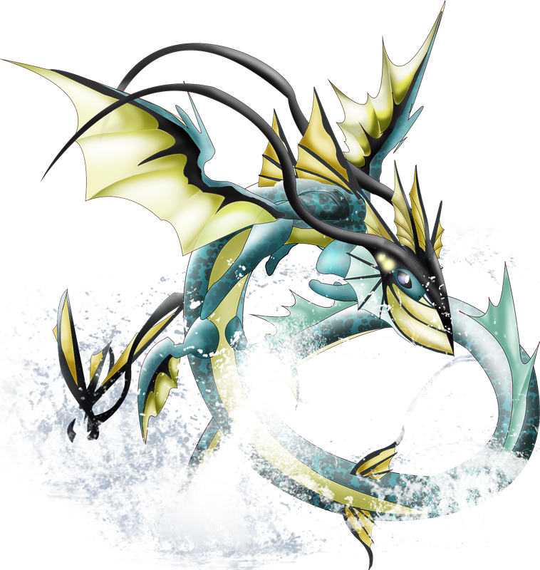Pokemon Mega Vaporeon Dragon Is A Fictional Character (758x800), Png Download