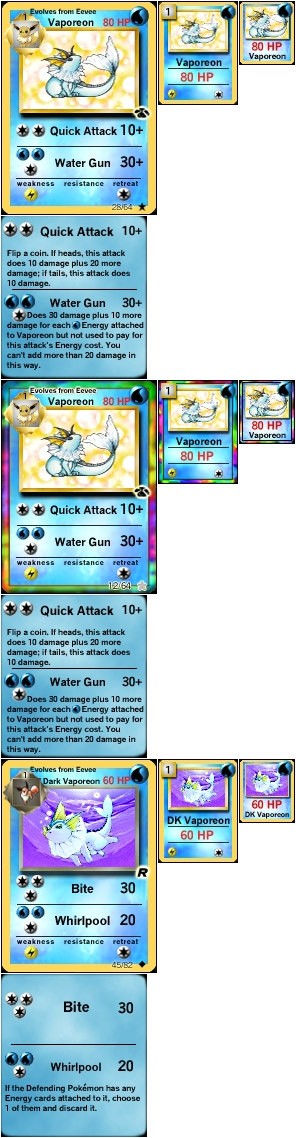 #134 Vaporeon - Dark Vaporeon (296x1138), Png Download