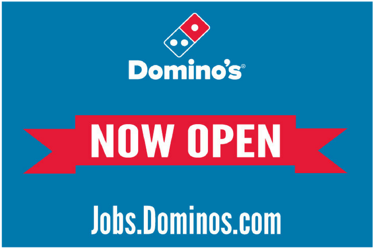 "now Open" Pennant Banner - Domino's Pizza (800x800), Png Download