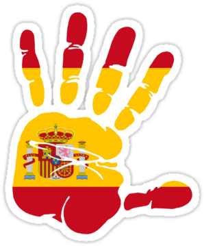 Hand Print Of Flag Of Spain By Nadil - Lockscreen Dont Touch My Phone (375x360), Png Download