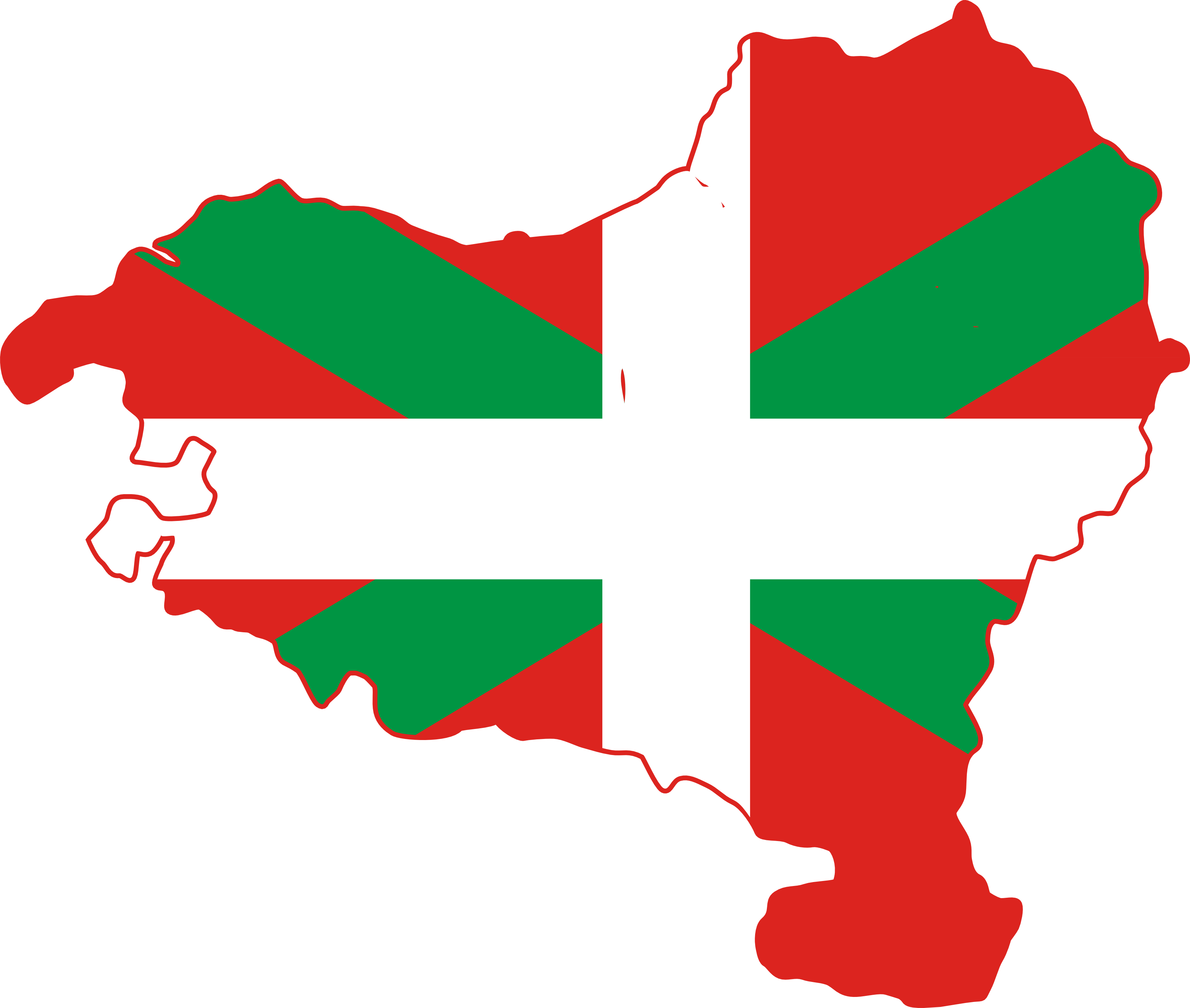 Flag Map Of Basque Country Scallywag Flag Svg Flagartist - Basque Country Flag Map (3333x2825), Png Download