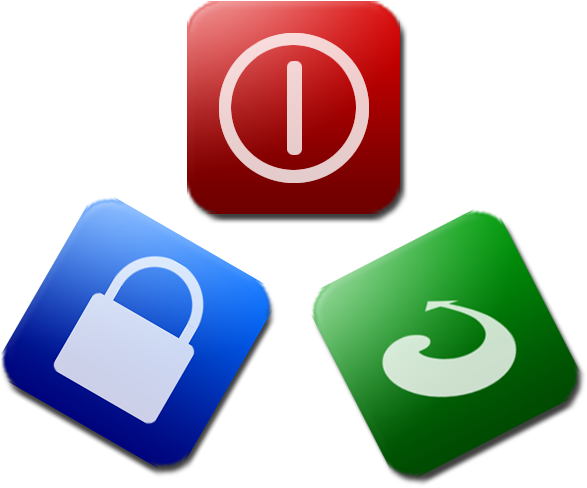 Shutdown Button Clipart Logoff - Shutdown Restart Icon Png (590x572), Png Download