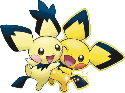 Love Pichu Fanclub Wallpaper Entitled Pichu Brothers - Pokemon Pichu Gender Differences (436x327), Png Download